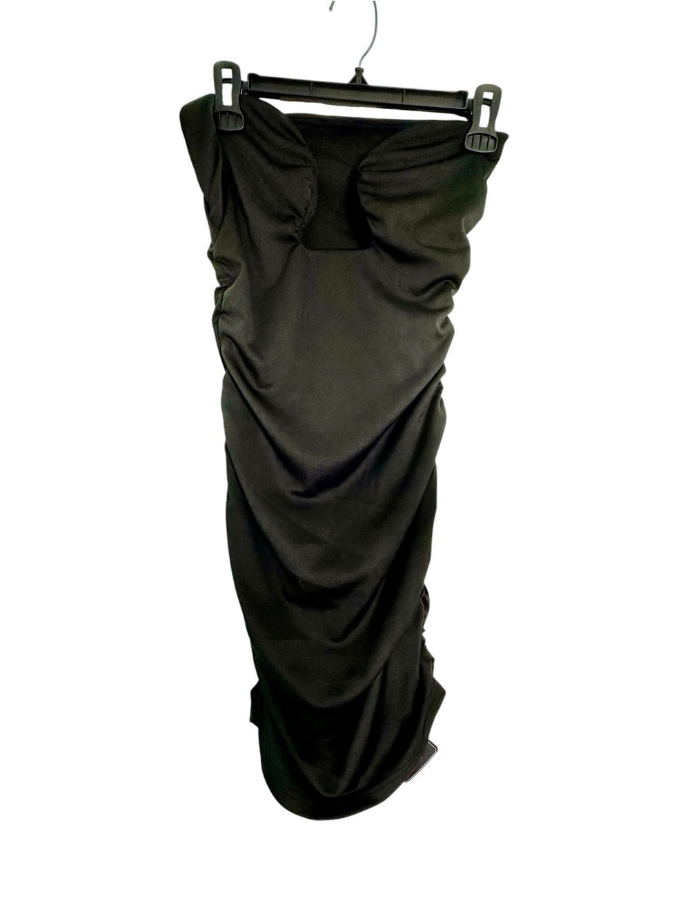 Zaful Black Strapless Ruched Bodycon Dress